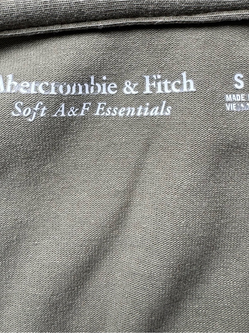Abercrombie & Fitch Olive Green Collared V-Neck Halter Crop Top | Size Small - Picture 7 of 7